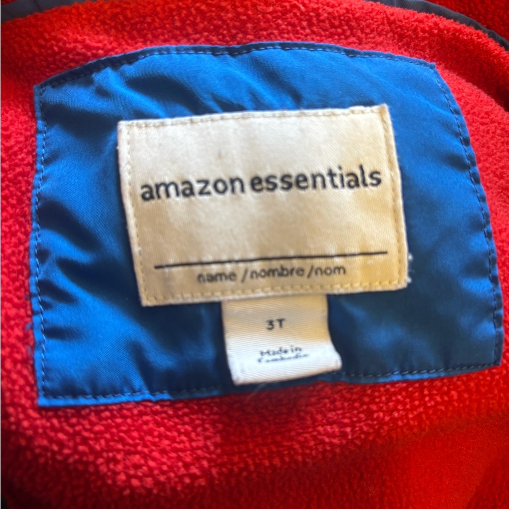 Amazon Essentials Vibrant Red Fleece Jacket